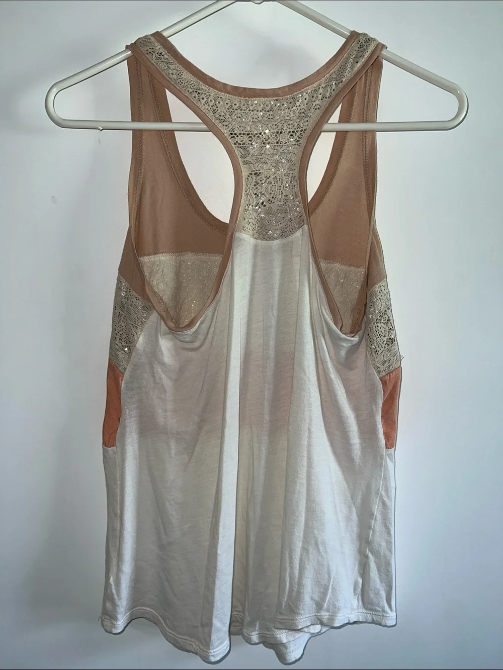 Express Peach Colorblock Racerback Tank - Picture 3 of 3